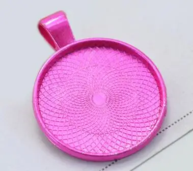 Rose Red 10 шт./лот, пустая основа подвески из сплава, 20 мм, 25 мм, 30 мм, Стеклянные Кабошоны, камея, поднос, сделай сам, ювелирное изделие, подвеска, фурнитура - Цвет: Rose Red