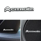 3D автомобильный Стайлинг наклейка алюминиевая эмблема интерьерный динамик аудио значок для Citroen C4 C5 C3 Berlingo C2 C1 Saxo Xsara