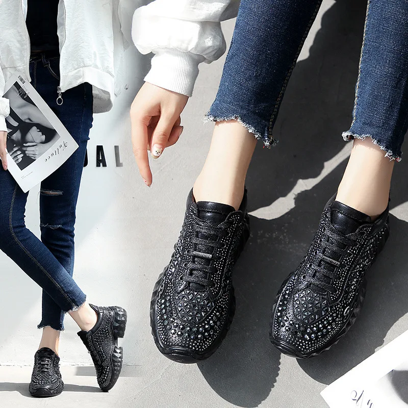 Стразы обувь женские на платформе модные брендовые кристаллы zapatos de mujer Bling Ladies