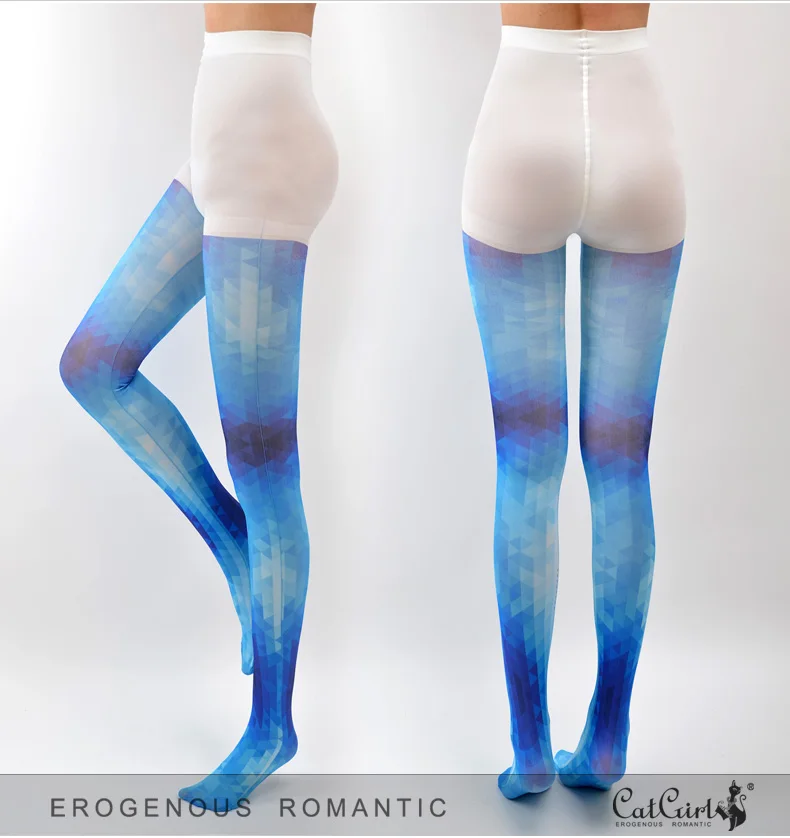 Hot Sale Designers High Quality Digital Print Tights Fashion Paint Pattern Pantyhose Soft Winter Colorful Stockings Womens Girls