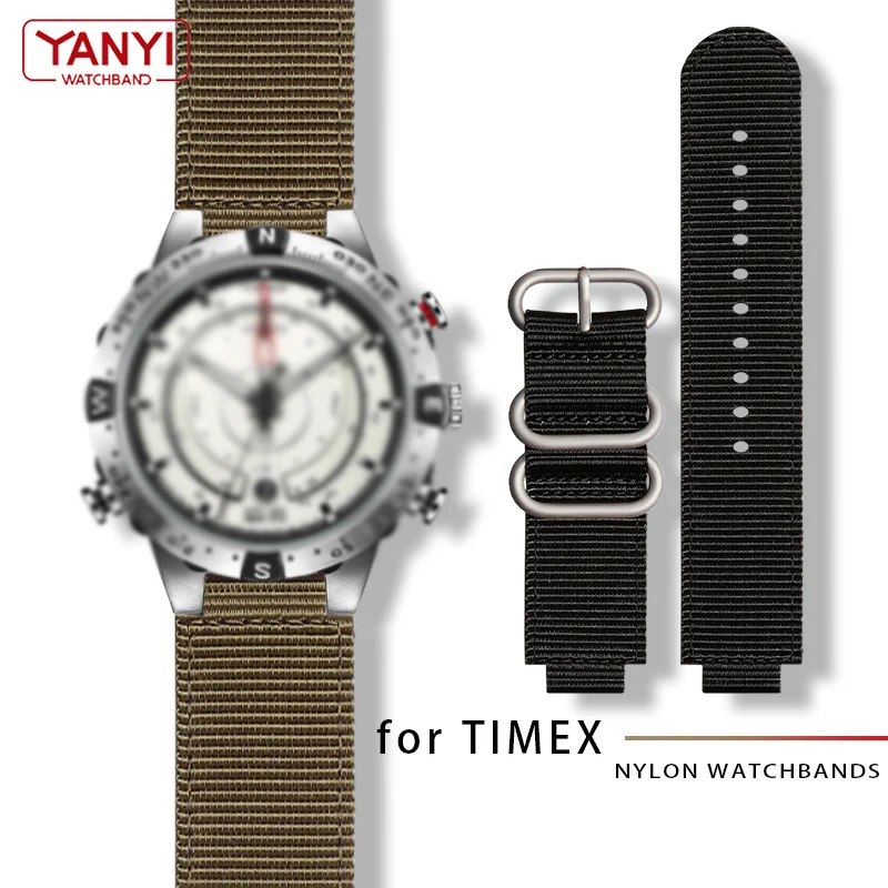 

double-deck Nylon Watch Strap for timex watch T2N721 T2N720 739 TW2T6300 band 24*16mm watchband with Screw rod and tools