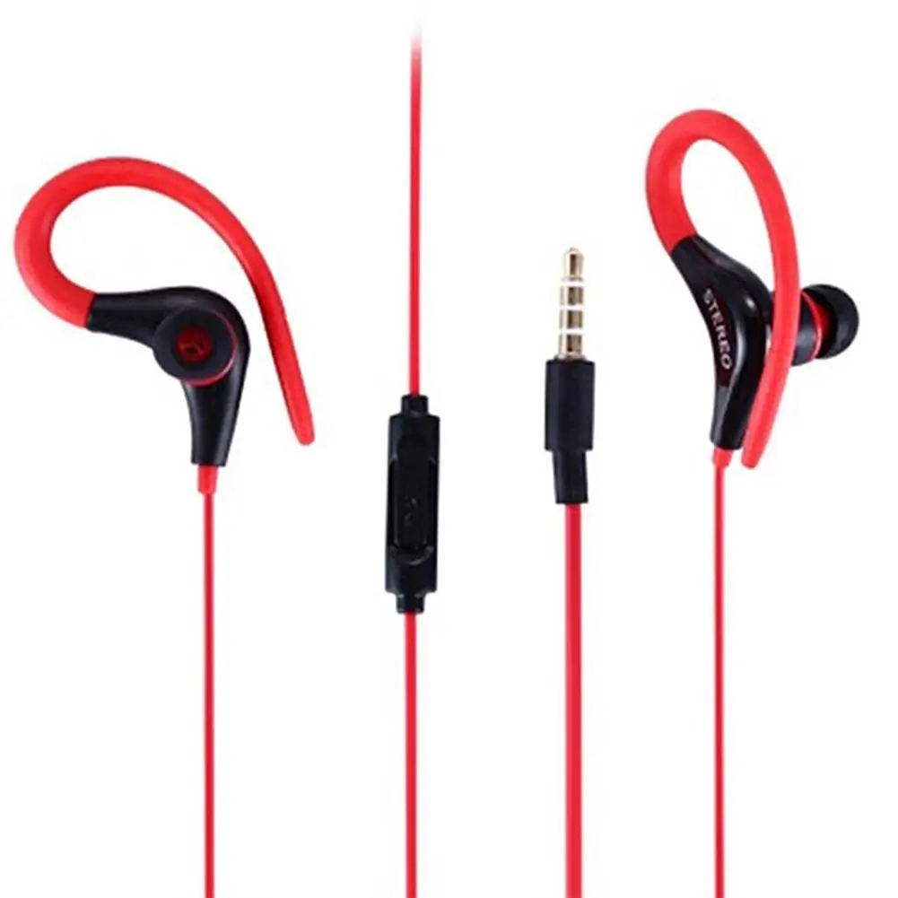 

3.5mm Universal Ear Hook Wired Earphone Bass Stereo Sports Headphone with Mic