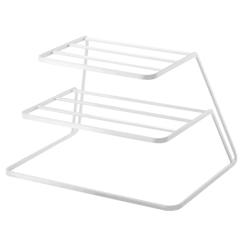 B-White 1pc Железка для кухни трехуровневое блюдо шкафа слоистых полка-контейнер для хранения столовой посуды полка блюдо организовать сушилка XI3051631 - Цвет: B-White 1pc