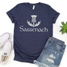 Sassenach женская футболка Outlander серия книг рубашка Джейми Фрейзер размера плюс футболки в винтажном стиле, ТВ-шоу, футболки для девочек, повседневные топы, хлопковая футболка