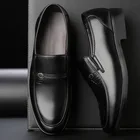 Черные мужские свадебные лоферы; Мужская деловая обувь; Кожаные Деловые туфли; Мужские офисные оксфорды; Zapatos De Vestir Para Hombre; 556