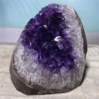 natural stones amethyst geode specimen raw quartz purple wicca feng shui crystal healing home decoration crafts gift cluster