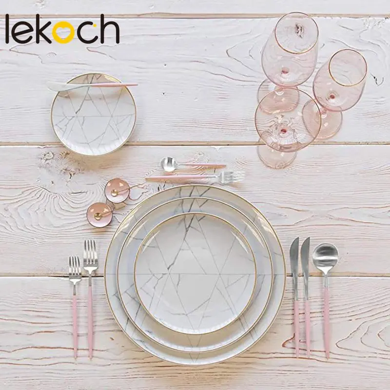 LEKOCH стейк высококлассные столовые приборы из нержавеющей стали обеденная и