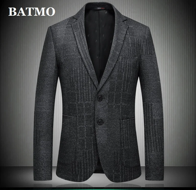 Мужской Клетчатый Блейзер BATMO повседневные куртки в клетку осень 2019|Пиджаки| |