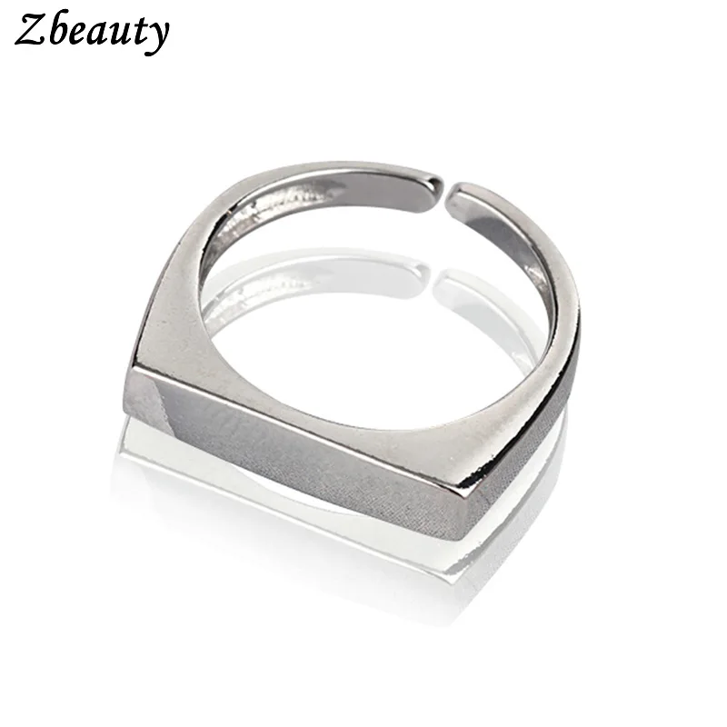 

10pcl Gold Silver Color Finger Ring for Women Geometric Plane Open Rings Ins Influencer Fashion Jewelry Wholesale