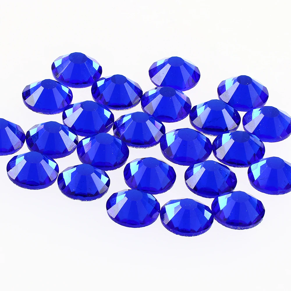 Стразы для дизайна ногтей с сапфиром s-образные стразы без горячей фиксации