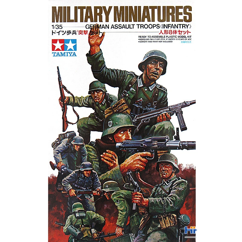 

Tamiya статическая модель сборки 1:35 немецкие штурмовые войска пехота миниатюрные строительные комплекты подарок для мальчиков коллекция для ...