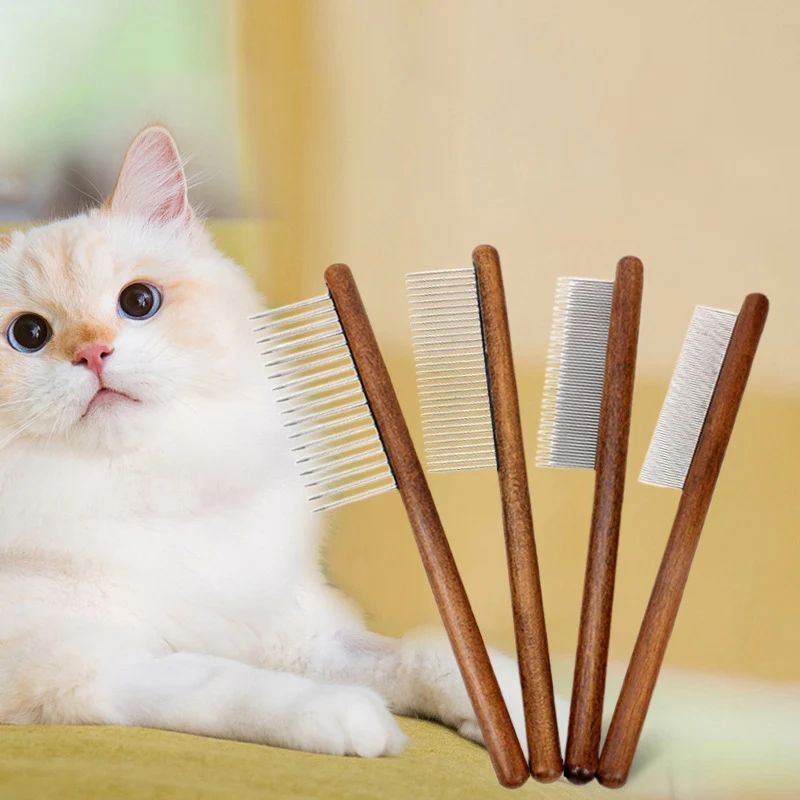 

1Pc Solid Wood Comb Pet Cleaning And Grooming To Flea Comb Solid Wood Pet Comb Grooming Tool For Cats And Dogs Pet Supplies