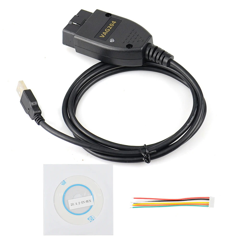 Сканер VAG V21.3 Tool KKL V20.12 COM Кабель OBD2 Диагностический кабель ATMEGA162 + 16V8 FT232RQ сканер HEX