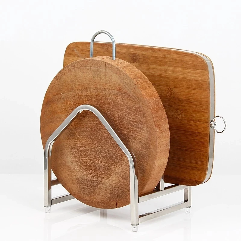 

Thickened 304 Stainless Steel Double-Layer Cutting Board Rack Chopping Board Rack Kitchen Shelf