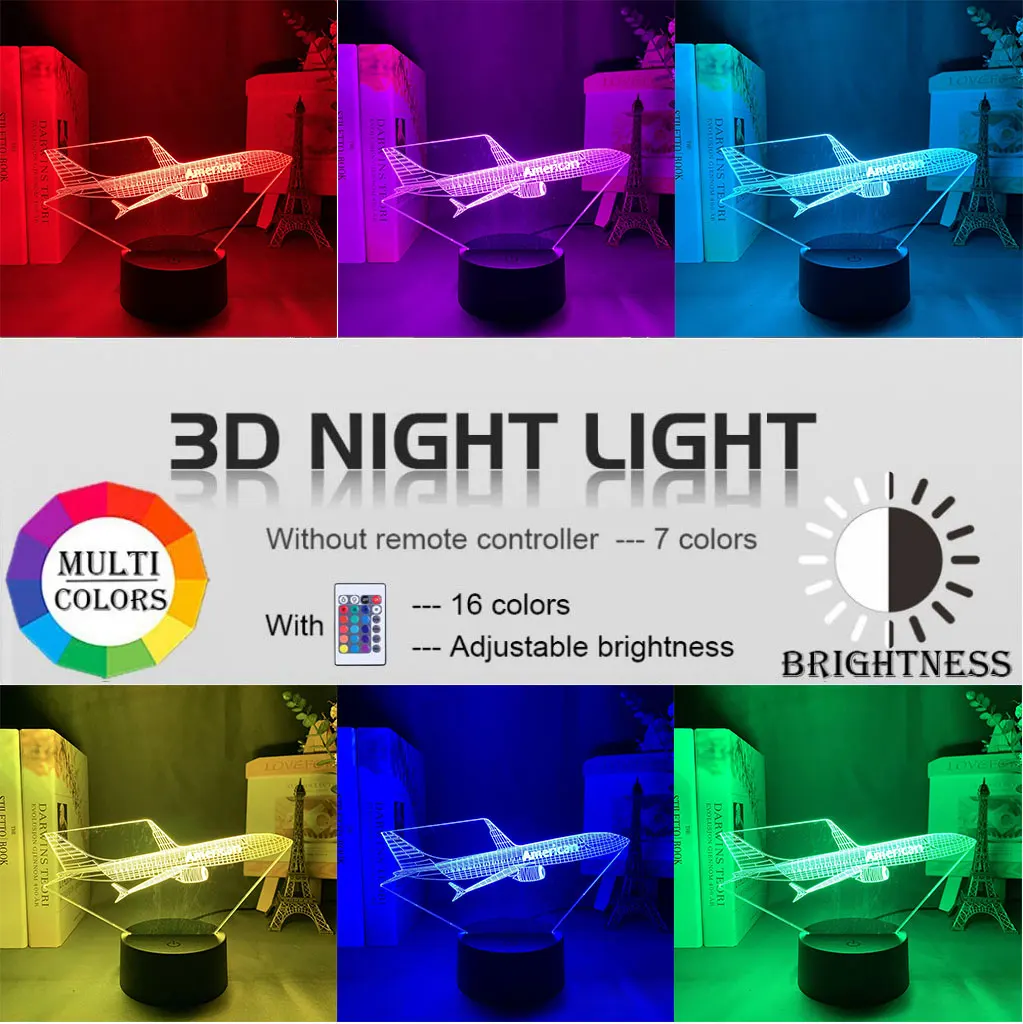 Новинка 3D светодиодный креативный сенсорный светильник для детей ночник