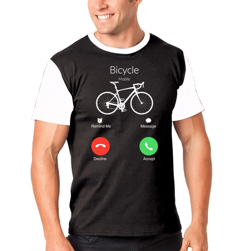 

My bicycle is Calling Oversized Quick-drying graphic t shirt for men Loose plus size tops clothes streetwear