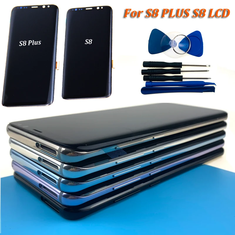 ЖК экран для samsung Galaxy S8 дисплей G950 G950F Plus G955 G955F сборка супер Amoled Замена с