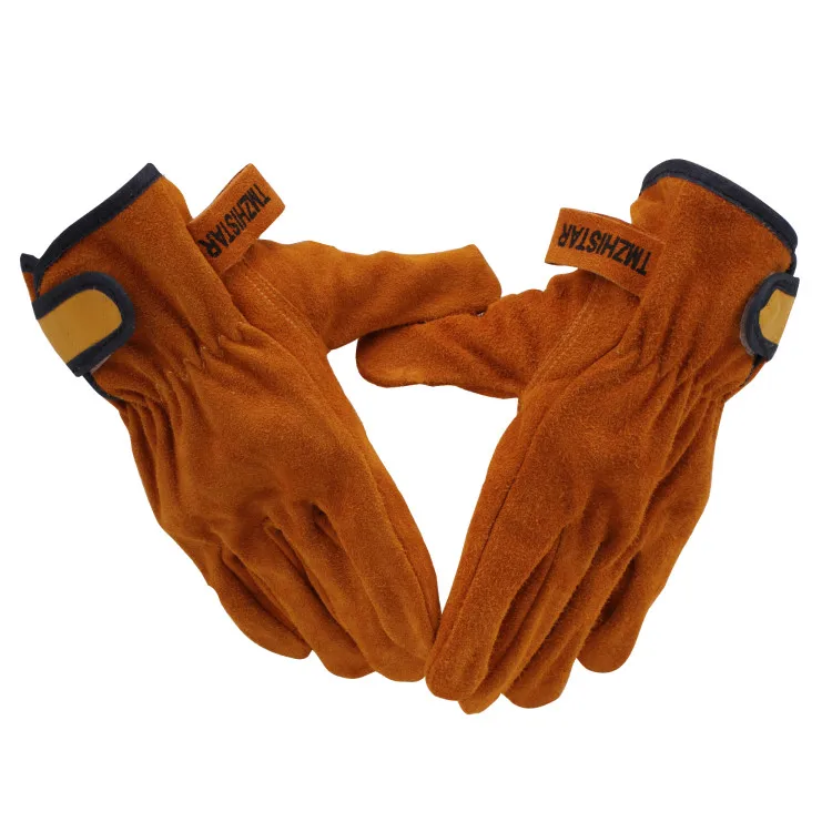 

TMZHISTAR Leather gloves Handing workshop Gloves Driving/Riding/Gardening/Farm - Extremely Soft and Sweat-absorbent