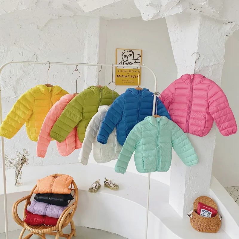

Children's Winter Down Warm Jacket Kids Lightweight Ultra Light Coat For Girl Boys Autumn Fashion Sport Jacket Outwear Clothing