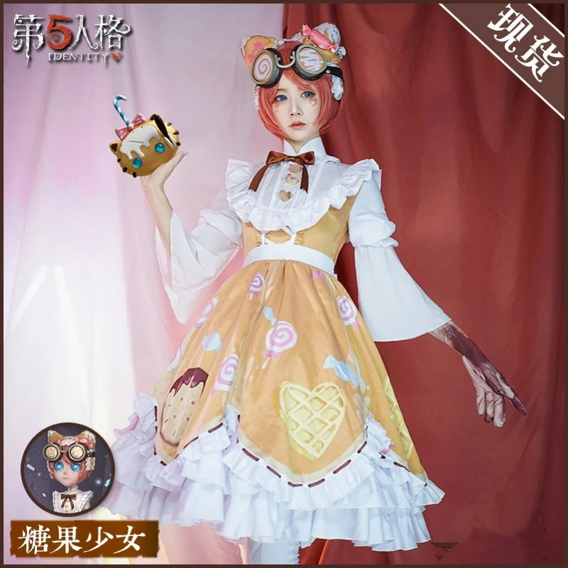

Tracy Reznik Candy Girl cos Identity V anime woman cosplay High-quality costume set Dress + socks + gloves + bowknot + belt
