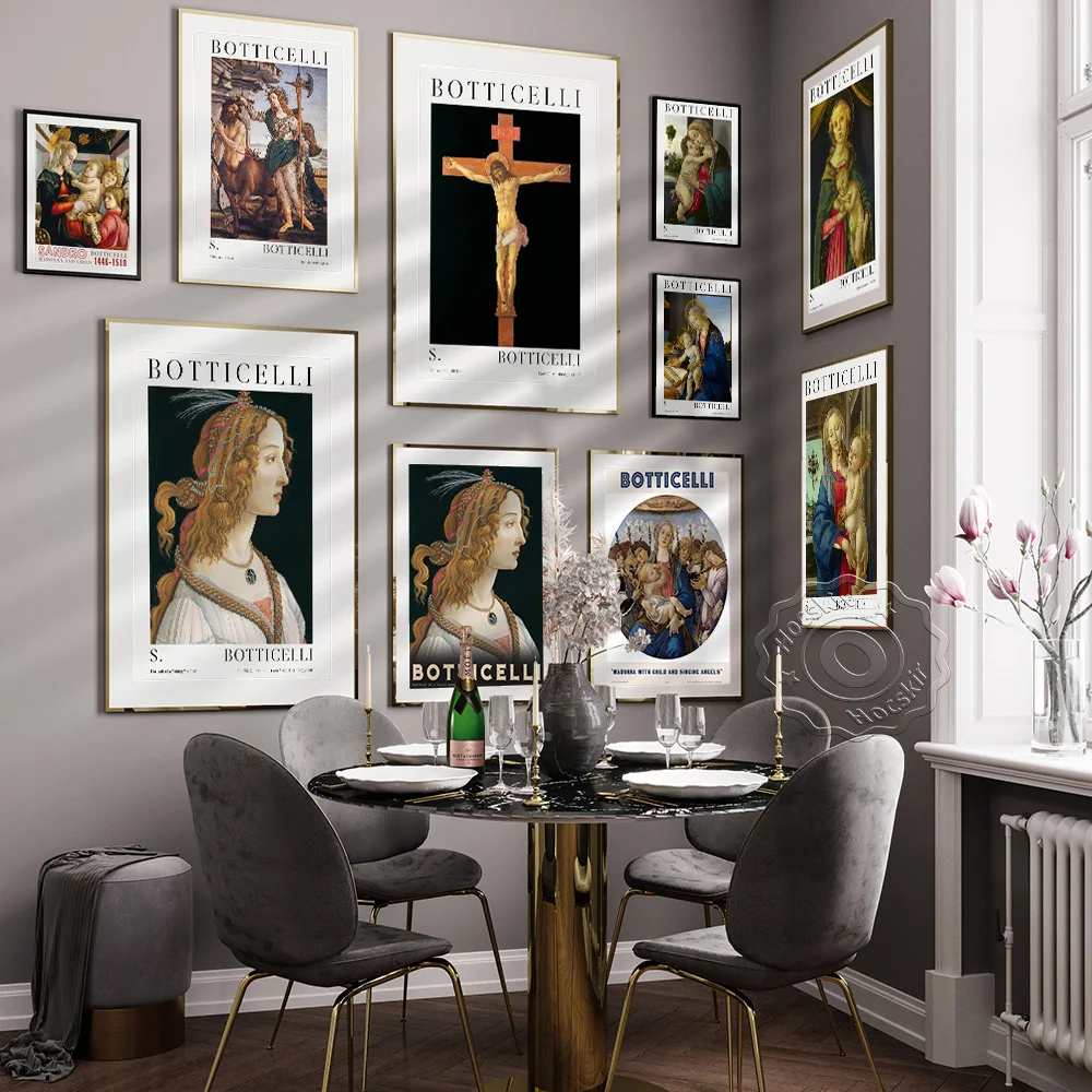 Sandro Botticelli выставка музейный плакат винтажные художественные работы Портрет