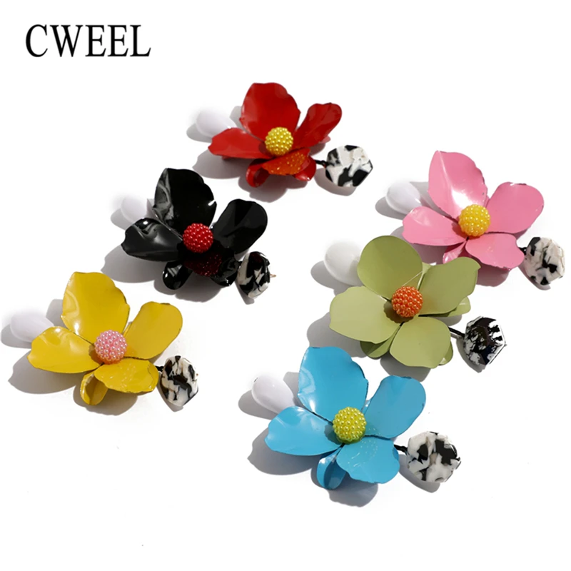 

Korean Style Cute Flower Drop Earrings For Women Statement Earring Girl Bohemian 2020 Boho Fashion Jewelry