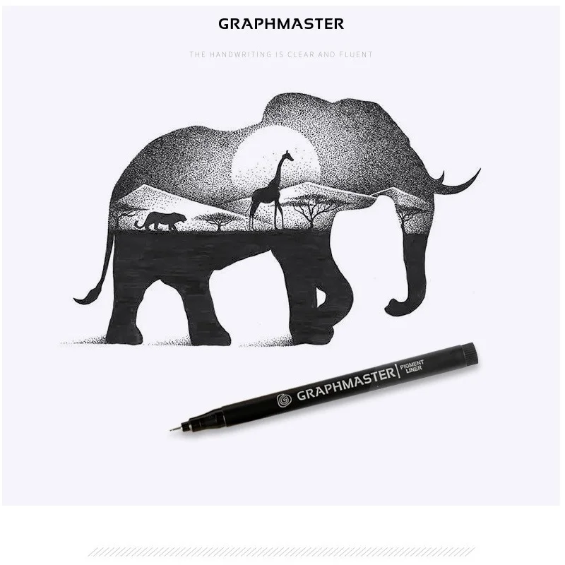 1/3/6/9 шт. пигментный лайнер ручка Graphmaster водостойкая тонкая кисть чернила