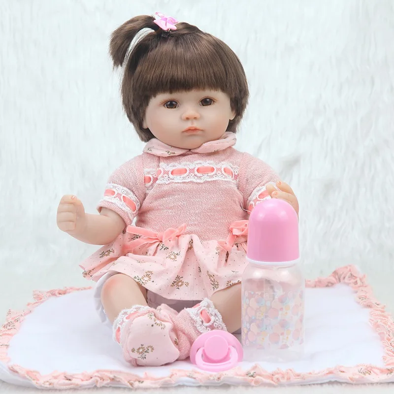 

42cm Bebes Reborn De Silicone Inteiro Real Baby Dolls Toys Vinyl Lifelike Bonecas Reborn Toddler Realista Doll Juguetes for Girl