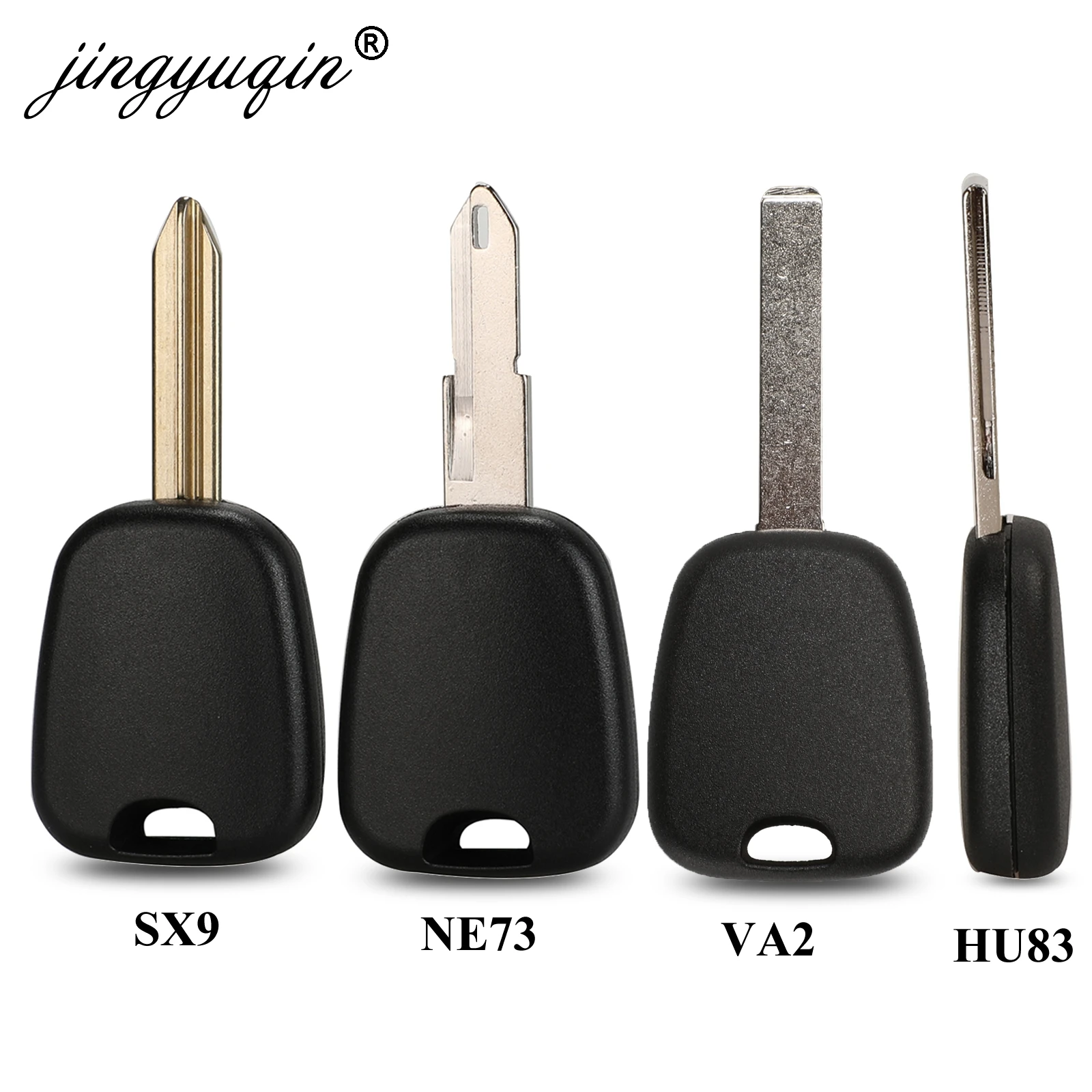 jingyuqin 10X Transponder Car Key Shell For Peugeot 106 107 307 207 306 406 For Citroen C2 C3 C4 SX9 NE73 VA2 HCA NE78 Fob Case