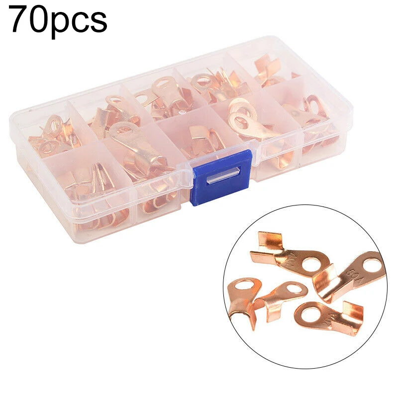 

Kit Copper Terminals Storage box Open Barrel Ring Lug Connector Repair