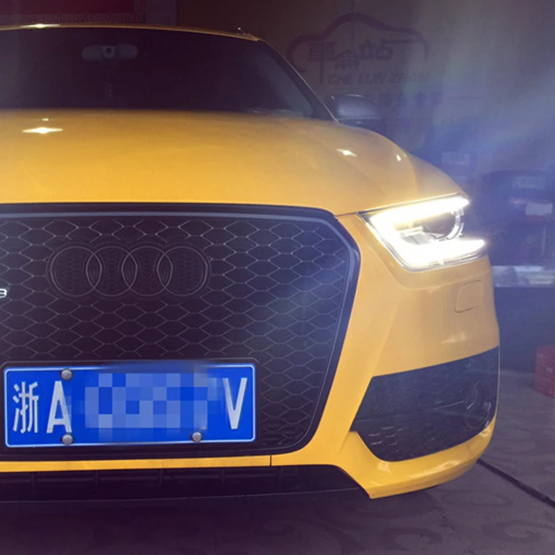 Черная Автомобильная противотуманная фара 2013 ~ 2015 от Q3 до RSQ3 передняя решетка для