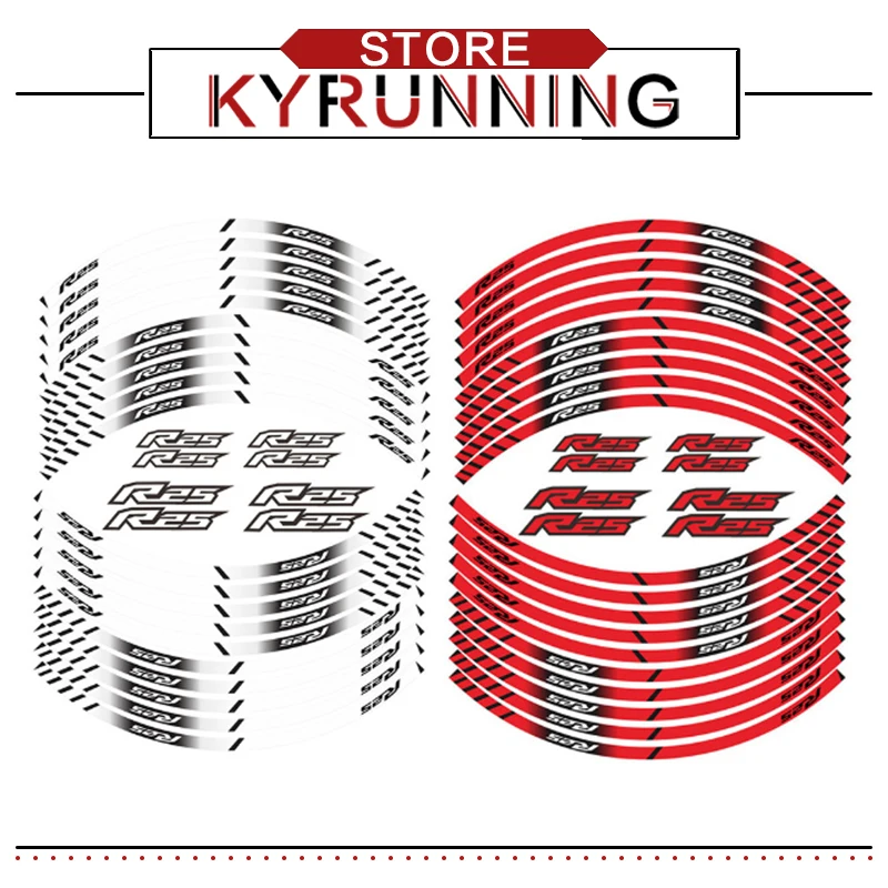 

New Motorcycle Tire Reflective stickers inner wheel stripes decoration decals for YAMAHA R25