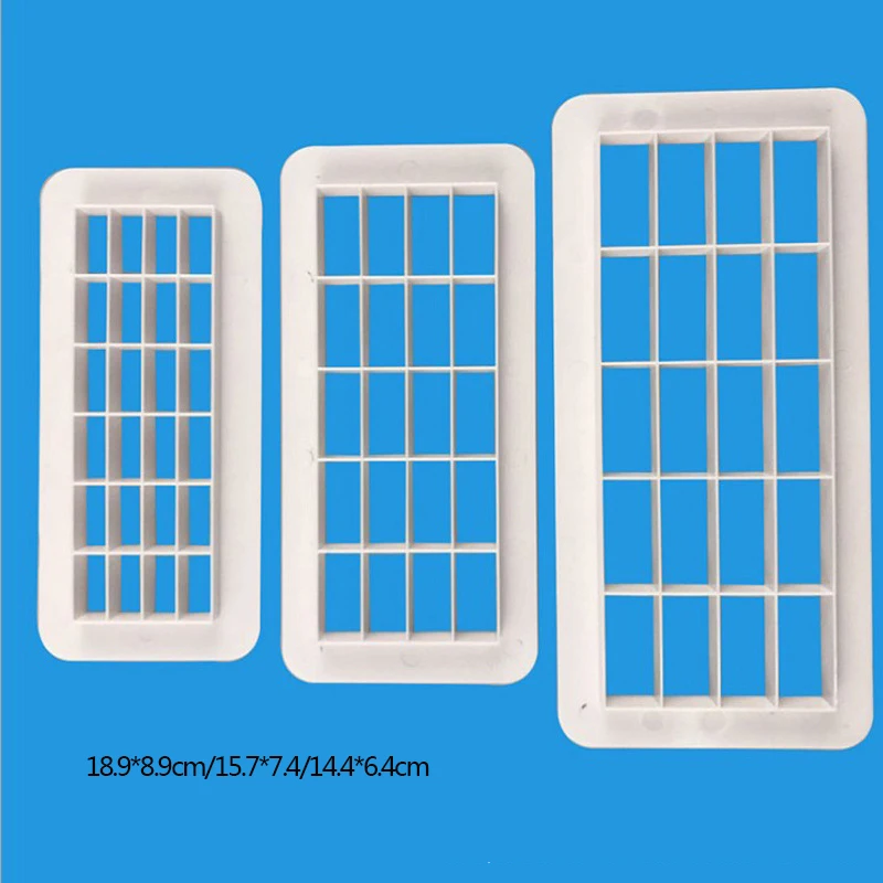 Лидер продаж 3 шт. квадратные геометрические резаки для помадки печенья