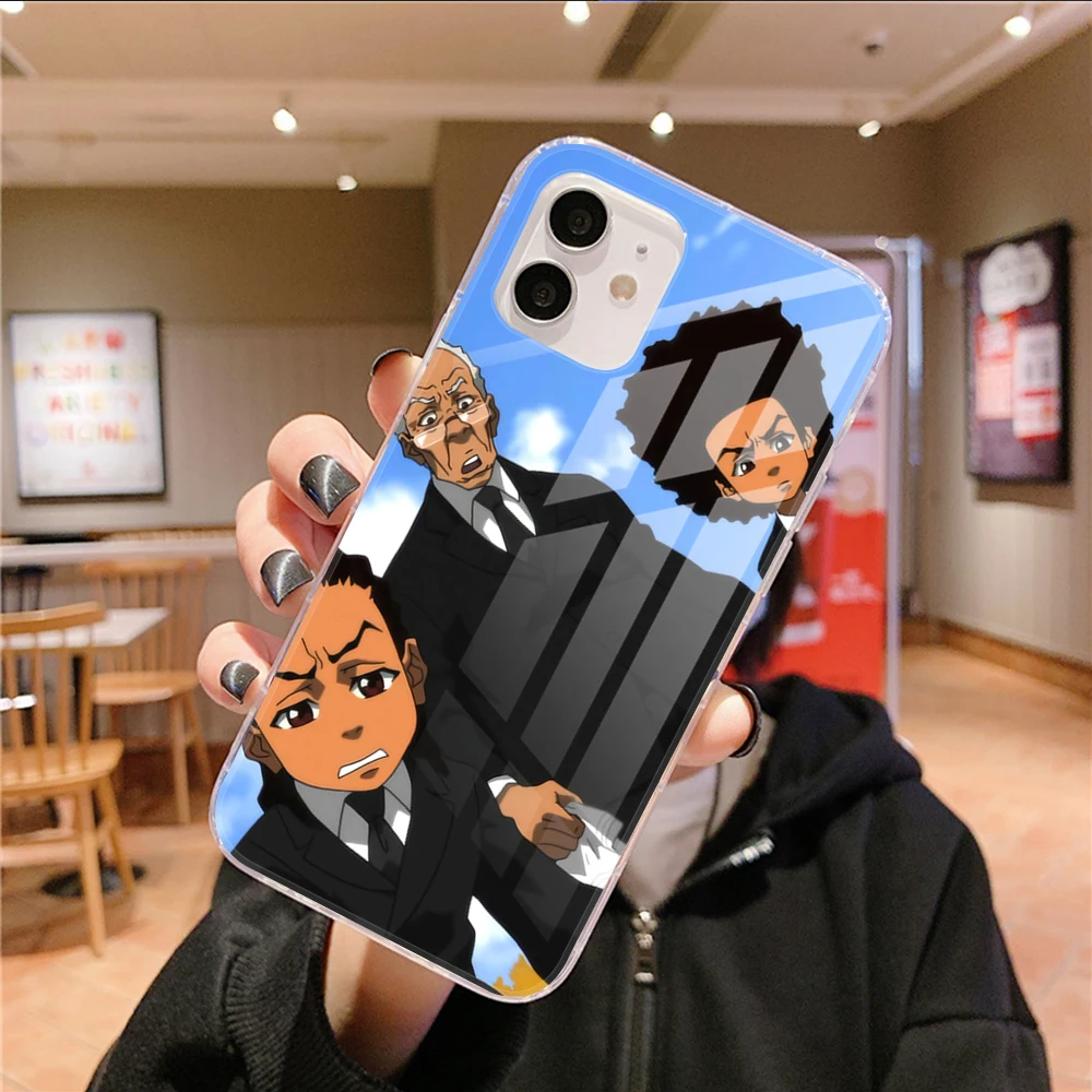 

For Iphone 13 pro The Boondocks Huey And Riley Painted Phone Case For Iphone 11 Pro 12 13 Pro Max mini X 8 7 Plus SE 2020 Case
