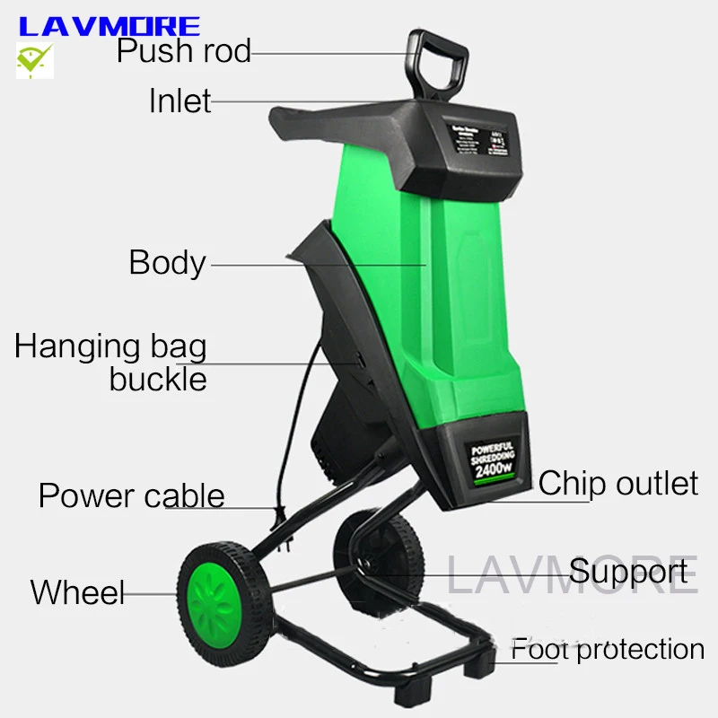 Многофункциональный измельчитель ветвей листьев высокомощная электрическая