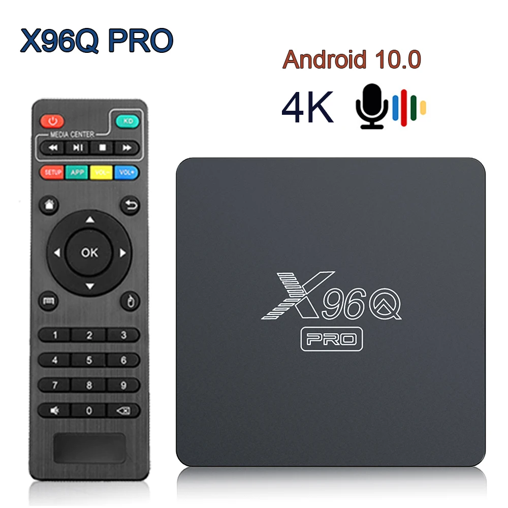 

ТВ-приставка X96Q PRO, Android 10, Allwinner H313, 2 + 16 ГБ, Wi-Fi 2,4 ГГц
