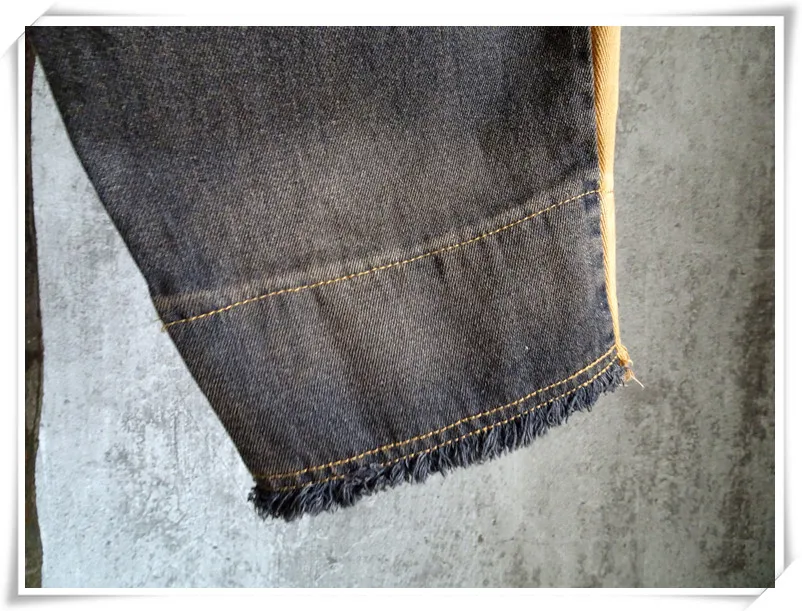 LYUZHE Spring Old Hit Color Spliced Women Pants 2021 Elastic Waist Patchwork Full Length Pants Women Straight Denim Pants QDY017