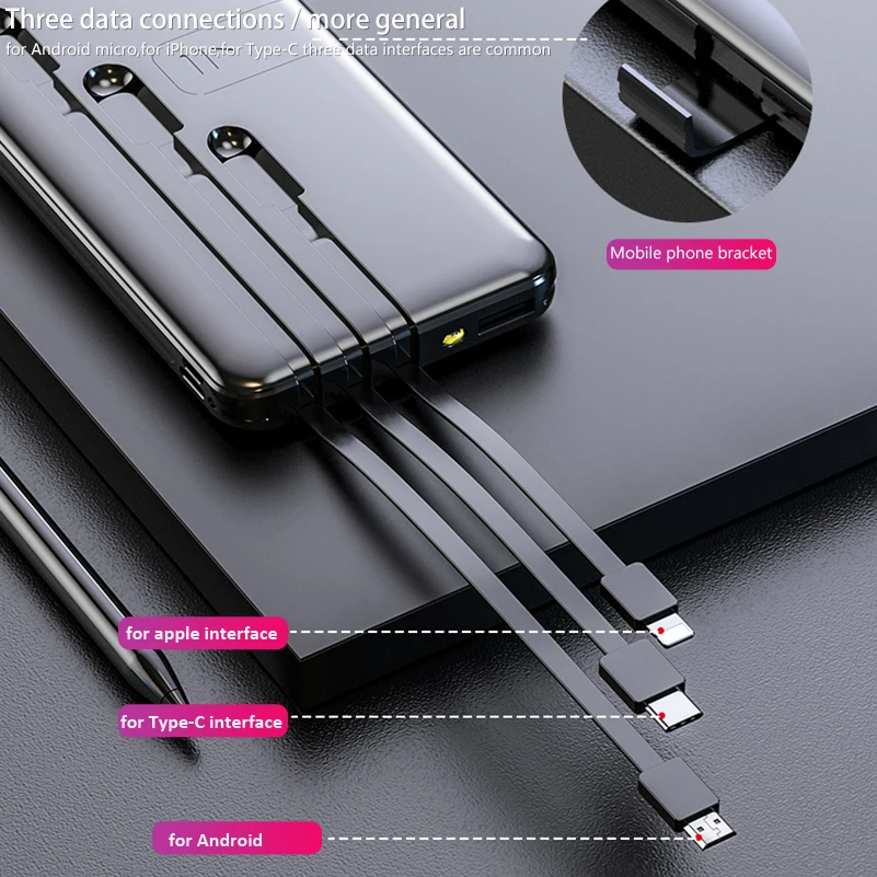 

Power Bank 20000mAh Full Screen Mirror Portable Powerbank Pover Bank External Battery Charger Fast Charging Poverbank For Phones