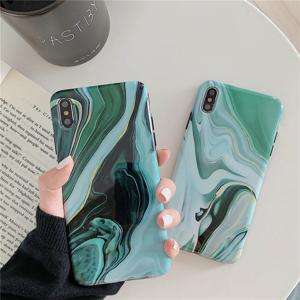 Модный милый мраморный чехол с принтом для телефона Apple iPhone XR funda X 8 7 plus coque 6 6s Xs max |