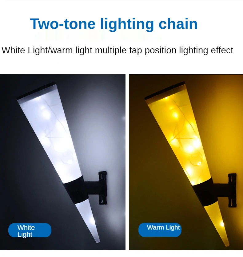 LED Solar Lights Wall and Lawn Lamp Dual Purpose Outdoor Waterpoof Decorate Light Paito Garden Street Sunlight Powered Lighting | Лампы и