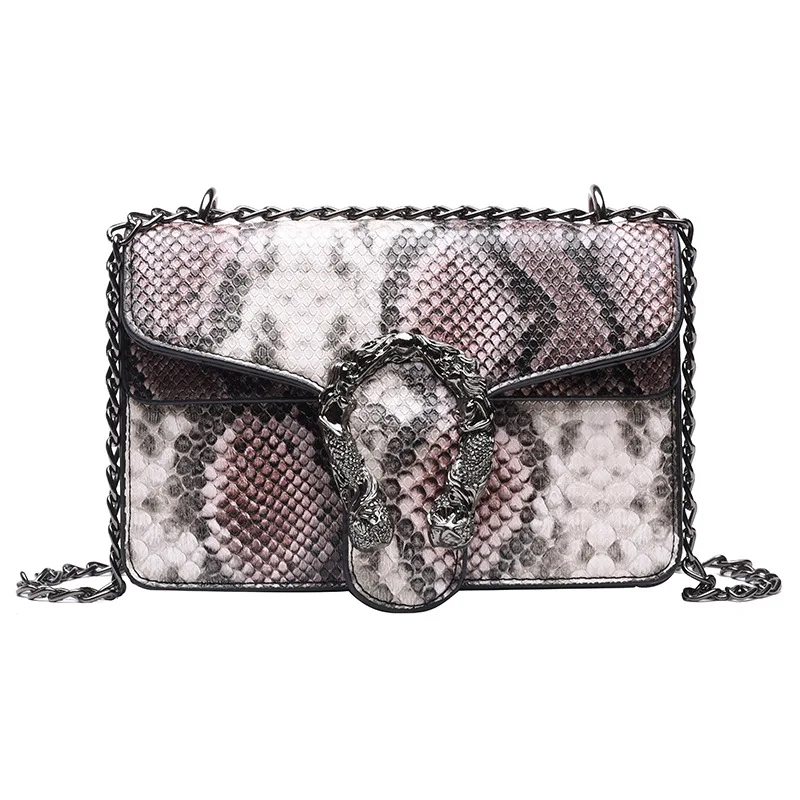 Новая модная сумка через плечо от известного бренда женская змеиная роскошная