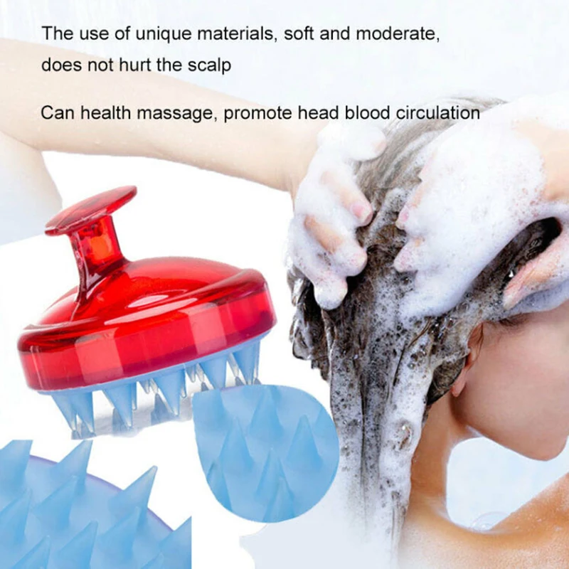 1 шт. удобная силиконовая щетка для массажа головы мытья волос гребень тела ванны