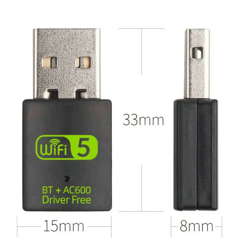 

600Mbps WIFI USB Adapter Driver Free Bluetooth BT 5G USB dongle Dual Band LAN Ethernet Adapter USB Network Card