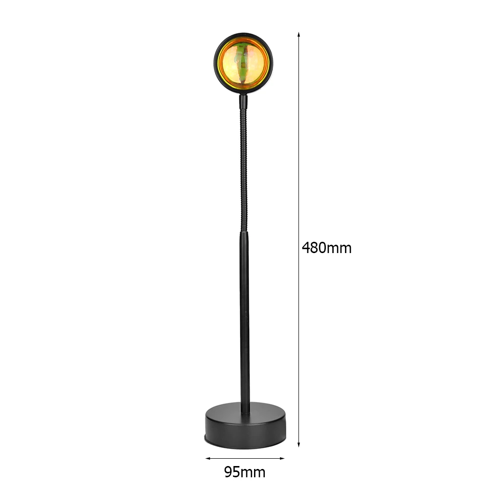 

Ins Rainbow Sunset Projection Lamp 360 Degree Rotation Rainbow Projection Light For Home Party Living Room Bedroom Night Lamp