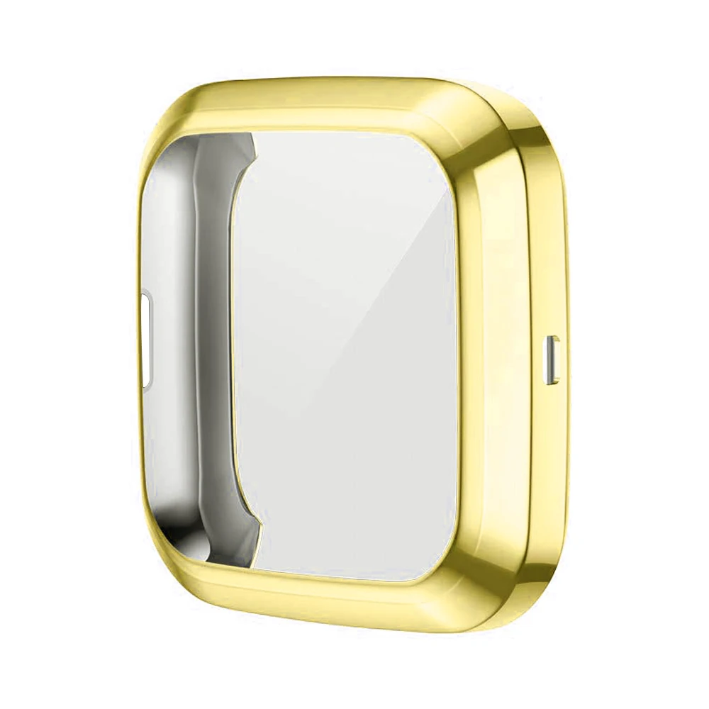 Gold Совместим с Fitbit Versa2 полное покрытие чехол с здания Экран протектор - Цвет: Gold