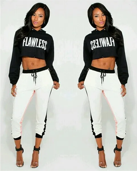 Flawless Letter Hoodies Sweatshirts 2022 Women Casual Kawaii Harajuku New Sweat Punk For Girls Clothing European Tops Korean