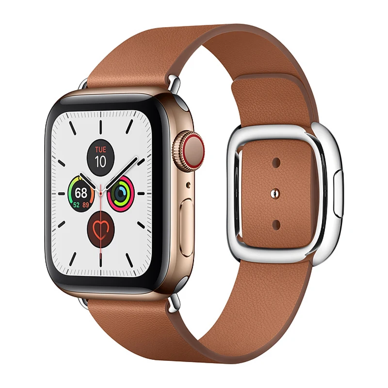 Современный ремешок с пряжкой для apple watch 44 мм 40 мм iwatch 42 мм 38 мм браслет из натуральной кожи ремень для apple watch 5 4 3 2 1