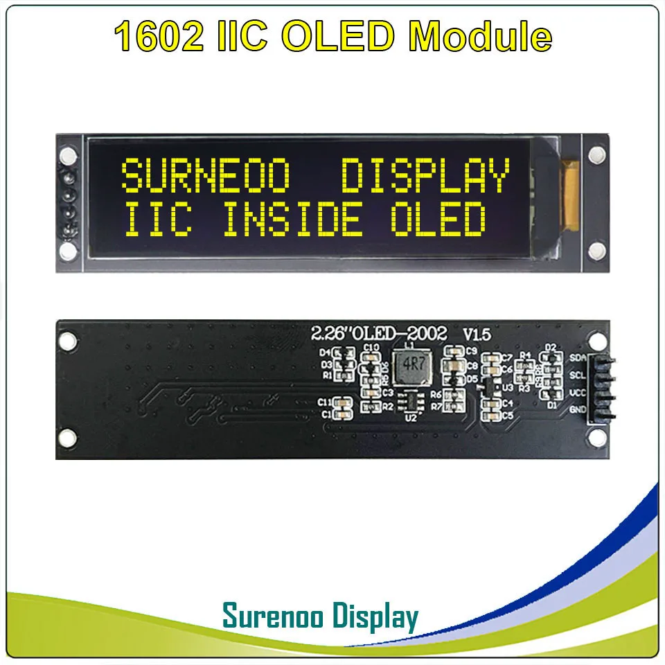 OLED дисплей ЖК модуль IIC I2C белого и желтого цвета LCM экран KS0066 для Arduino STM32 2 26 1602 162