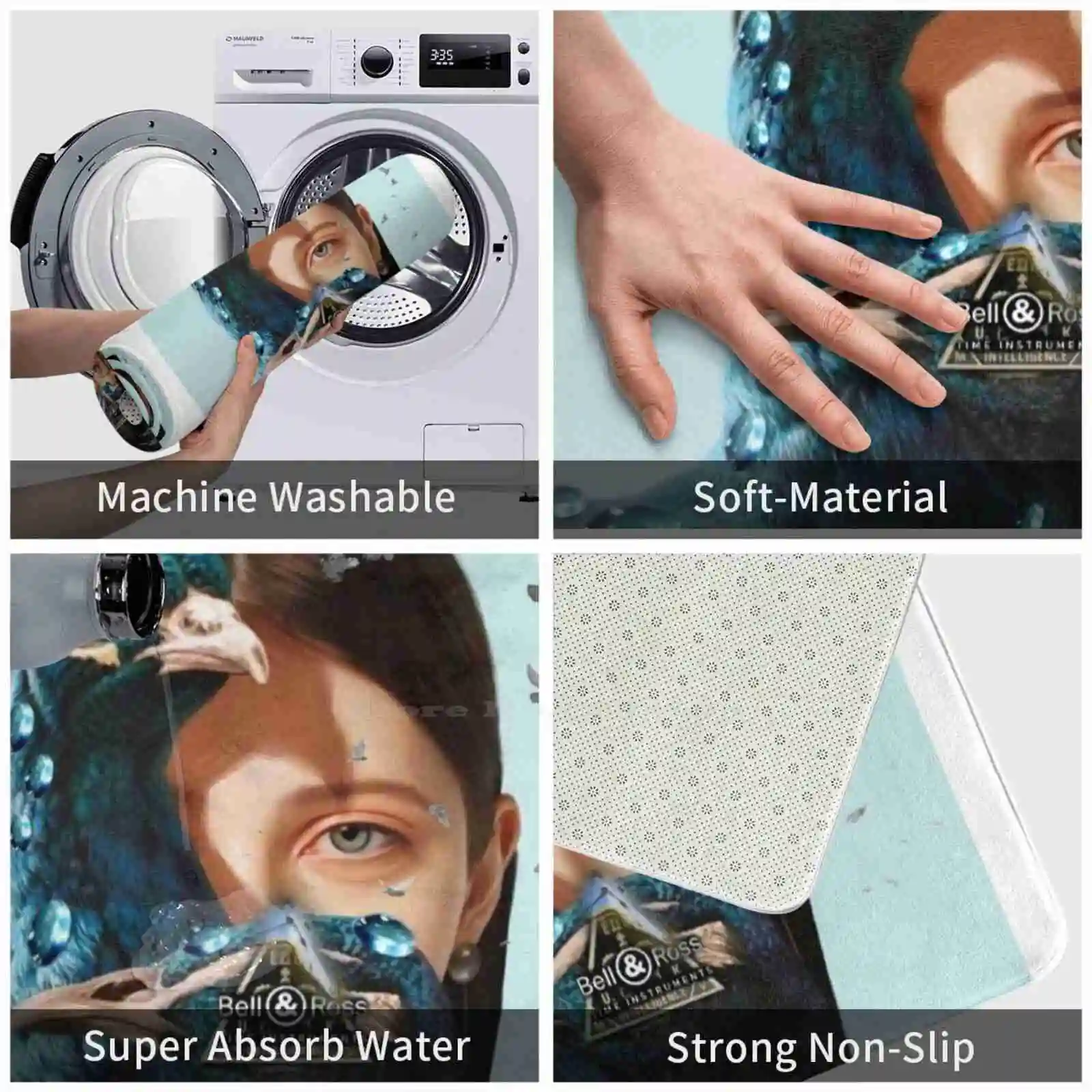Wet Peacock 1.0 ( Hyper Ultra ) Soft Foot Pad Room Goods Rug Carpet Br01 Watches M I 6 Military Intelligence Six Man | Дом и сад