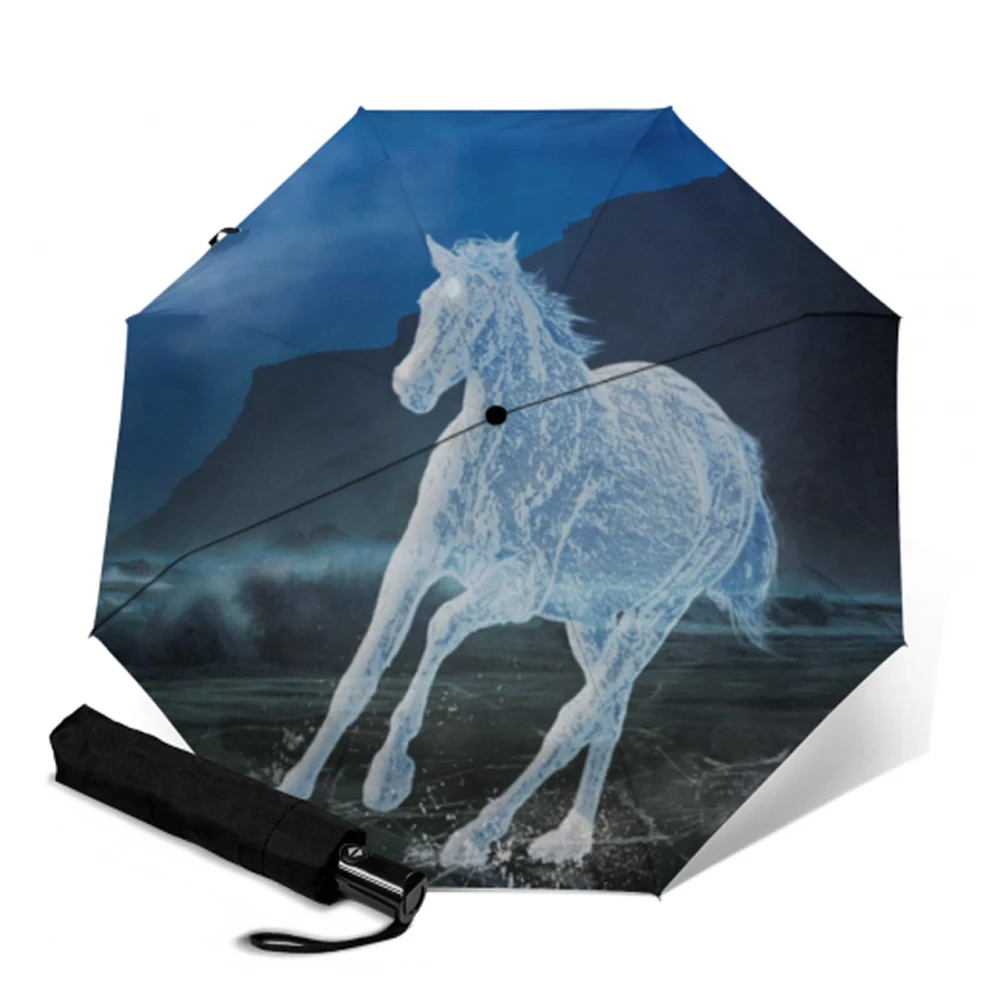 Роскошный полностью автоматический зонт женские и мужские 3 складные зонты от